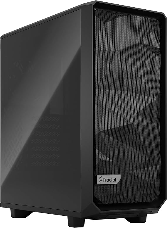 Fractal Design Meshify 2 Compact Black - Dark Tinted Tempered Glass - ATX Flexible High-Airflow Window Mid Tower Computer Case