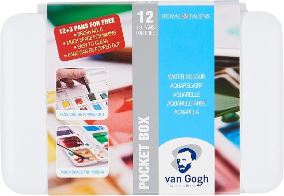 Van Gogh Sulu Boya Seti 12+3 Renk X Tablet - Plastik Kutulu