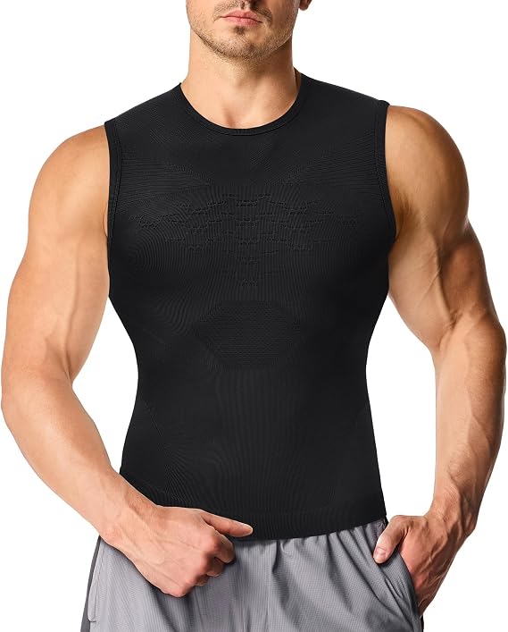 KUMAYES Compression Vest Men Shapewear Tank Top Slimming Undershirts