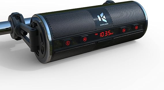 KSPEAKER Motorcycle Speakers Bluetooth Waterproof Radio Audio System Built-in Amplifier, 3 Inch Metal Mp3 Player, Great for ATV, Scooter Bike,12 Volt Vehicle, K2BL