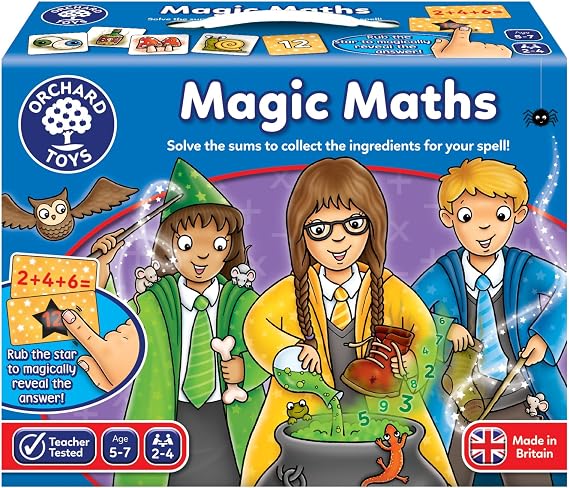 Orchard Toys Magic Maths Educational Game for Kids Ages 5+, Magical Reveal!
