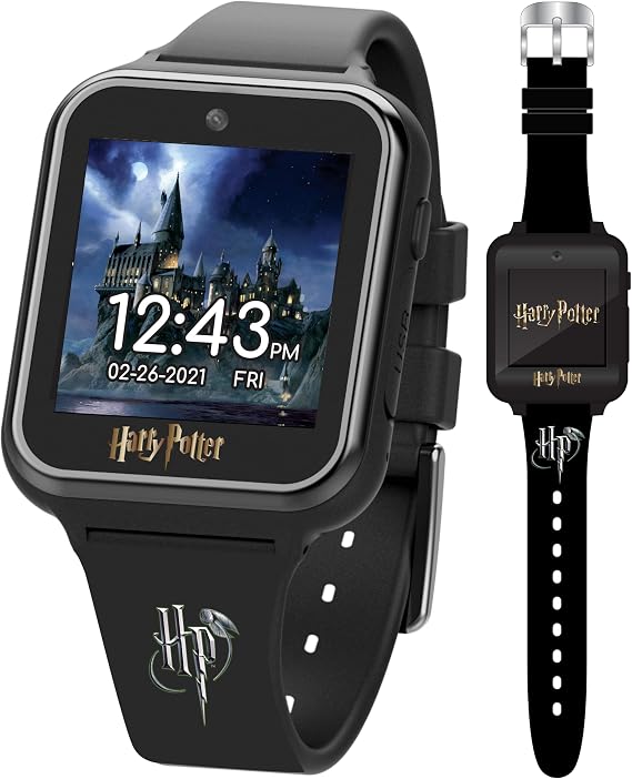 Harry Potter Kids Smart Watch Interactive Touchscreen Watch with 10 Changeable Faces, Camera, Games, Alarm, Stopwatch, Step Counter & Calculator Fits Wrists from 5.5" to 8"
