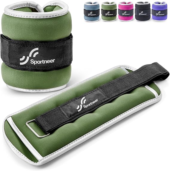 Sportneer Ankle Wrist Weights for Women Men Pair of 1/2/4/6/10 LBS Options
