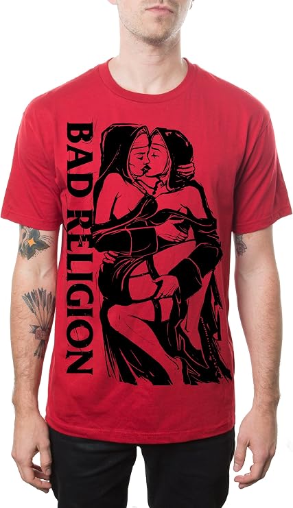 Bad Religion Men's Naughty Nuns T-Shirt Red