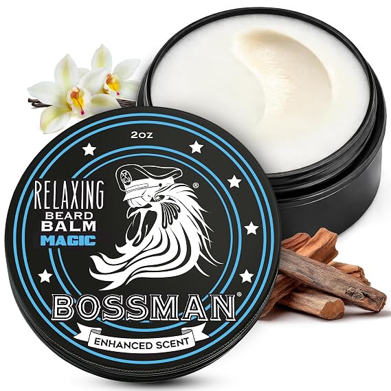 Bossman Relaxing Beard Balm for Men (Magic Scent) - Made in Texas