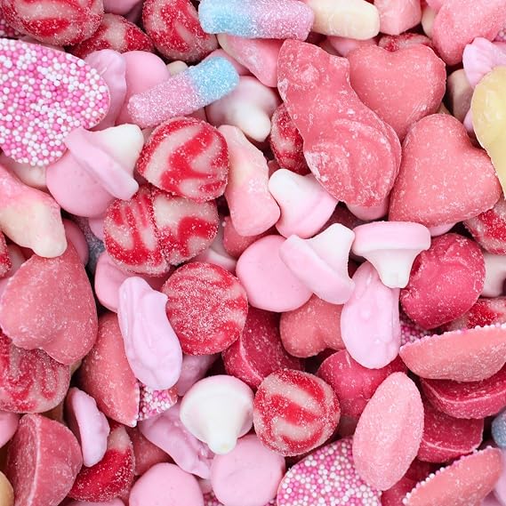 Pink Sweets Mix 1kg Sweet Pouch