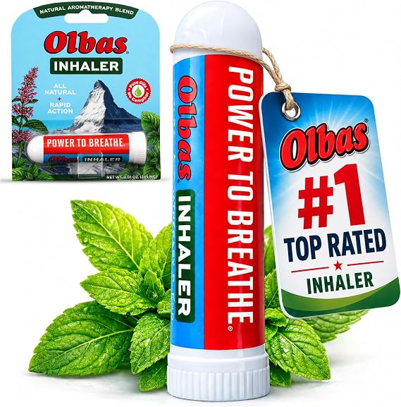 Olbas Inhaler Aromatherapy, Essential Oil Inhaler with Natural Oils, 0.01oz