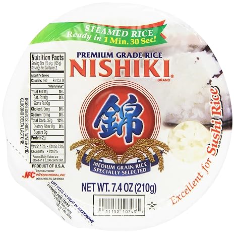 Nishiki Steamed White Rice, 7.4 Ounce