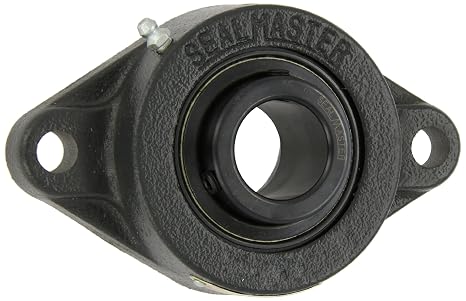 SFT-32R 2 Bolt, 2 INCH BORE, Ball Bearing, CAST Iron HOUSING, Felt Labyrinth Seal, Flange Mount, Set Screw Locking, Standard Duty