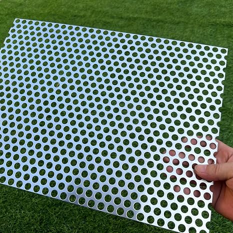 Aluminum Perforated Metal Sheets 16"x12" 16 Gauge Expanded Metal Mesh Aluminum Opening 2/5" 0.4 inch (About 10 mm) Perforated Steel Sheet Mesh Screen Decorative