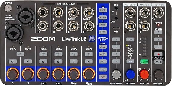 Zoom LiveTrak L6 Mixer/Recorder for Musicians & Podcasters