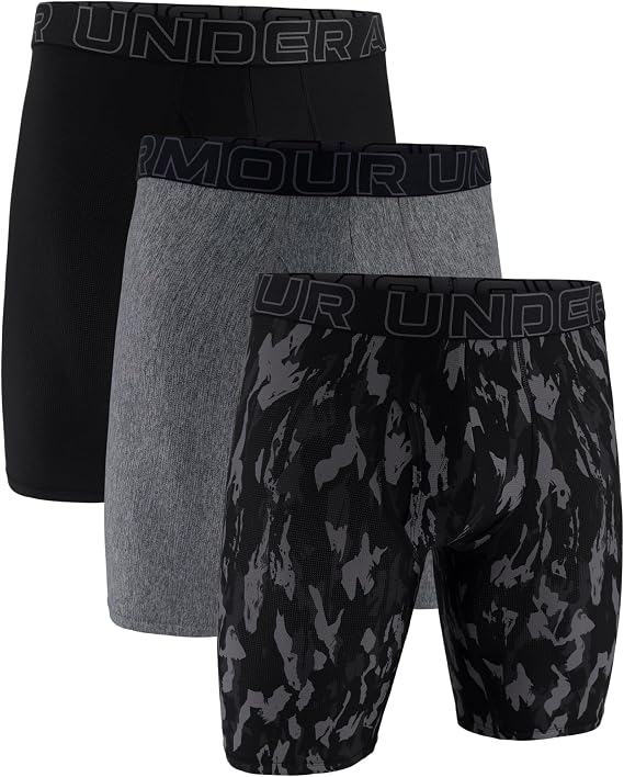 Under Armour Men's Tech Mesh Long-Leg Brief Underwear, 9" Inseam, 3-Pack