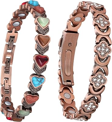 Jecanori Pure Copper Bracelets for Women, Ultra Magnetic Bracelets for Women with Sizing Tool