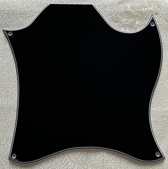 Pick Guard For Compatible Gibson SG Standard Blank Style Guitar Pickguard Scratch Plate (4-Ply Black)