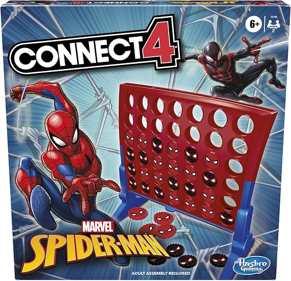 Hasbro Gaming Connect 4 Marvel Spider-Man Edition, Strategy Board Game for 2 Players, Ages 6 and Up