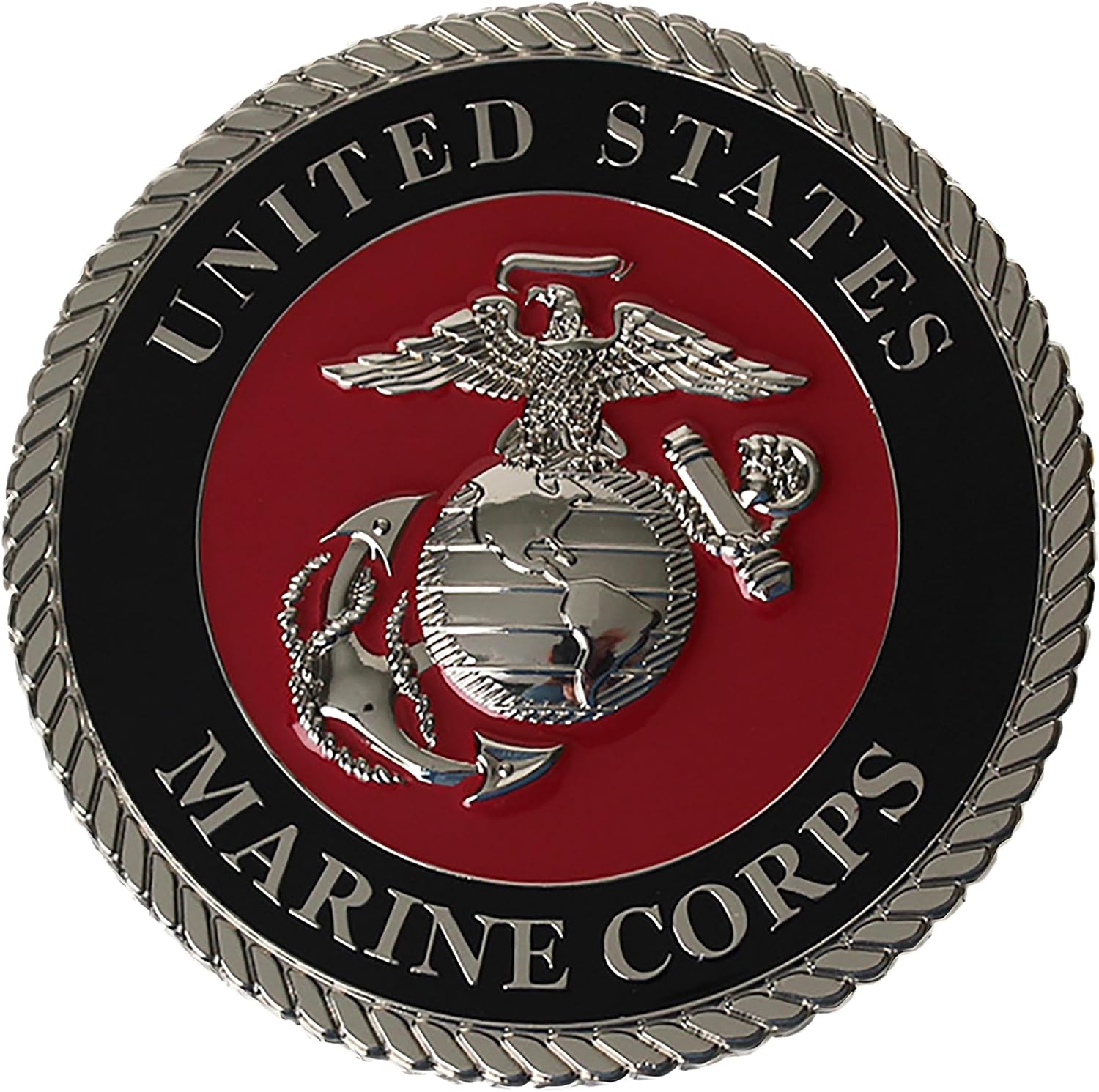 3 12 USMC Medallion Colored Car Emblem - Officially Licensed