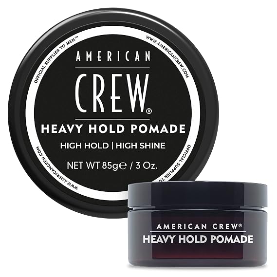American Crew Men's Hair Pomade, Heavy Hold & High Shine, 3 oz | Water-based pomade for sleek, sculpted looks. For medium to dense and short to medium length hair. Heavy hold, high shine.