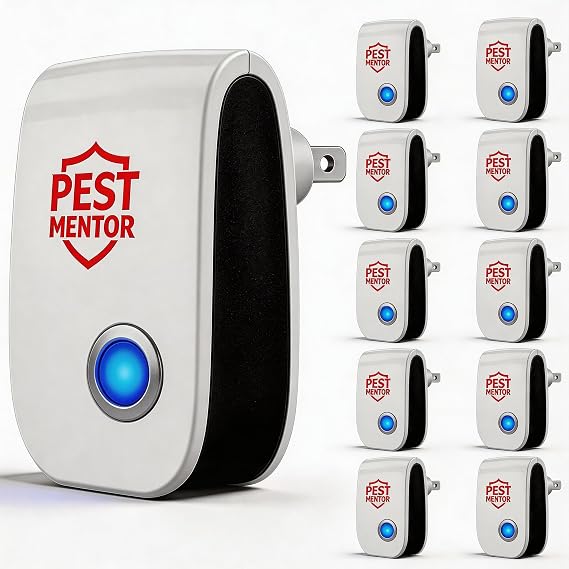Pest Control Repeller 10 Packs Ultrasonic Electronic Pest Repellent Mouse Repellent, Indoor Pest Control for Roach Rodent Mouse Bugs Mosquito Mice Spider Ant Fleas Insects Cockroach