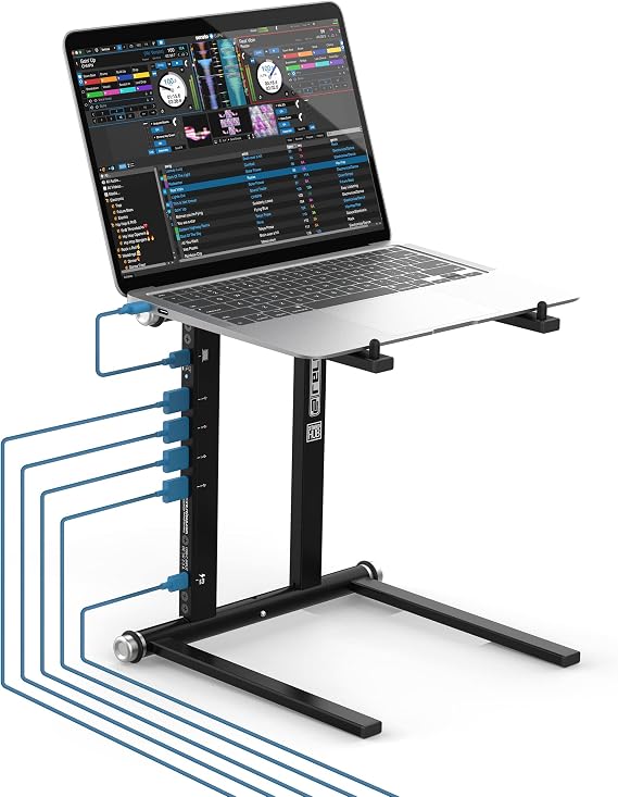 Reloop Advanced Laptop Stand with USB-C PD Hub (AMS, black (AMS-STAND-HUB)