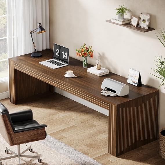 Tribesigns 79-Inch Extra Long Desk, Two Person Double Desk for Home Office