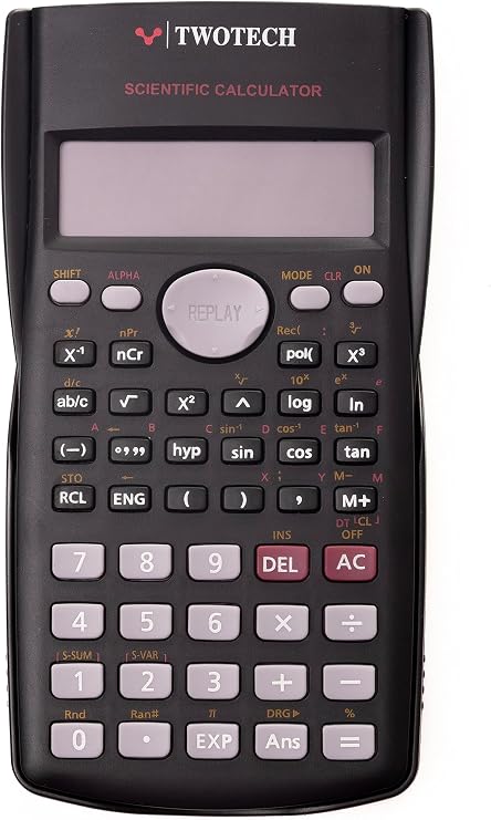 Scientific Calculator with 240 Functions - 2-Line Display, Powerful Design White (Black)