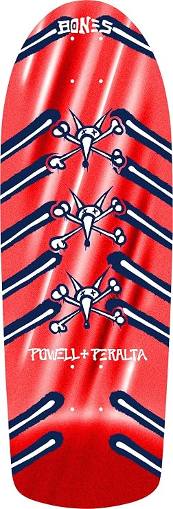Powell Peralta OG Rat Bones Skateboard Deck, Red Foil, 10" x 30"