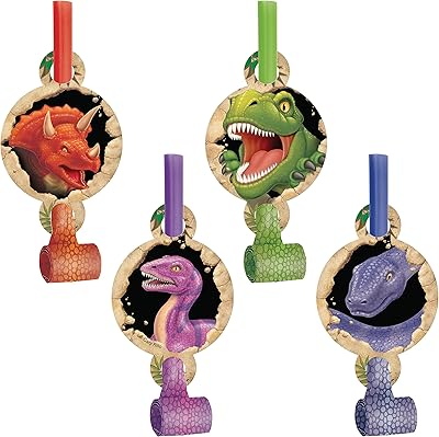 Creative Converting Dino Blast 8 Count Blow Out Noise Maker