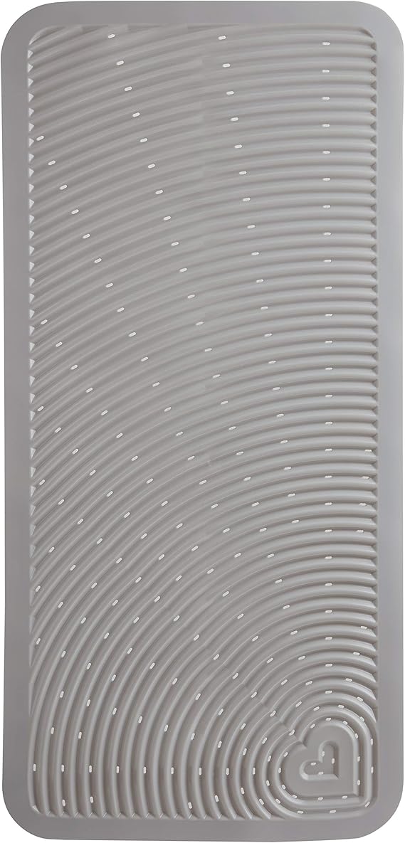Munchkin Soft Spot Cushioned Non-Slip Baby Bath Mat, 36 x 17 Inch, Grey