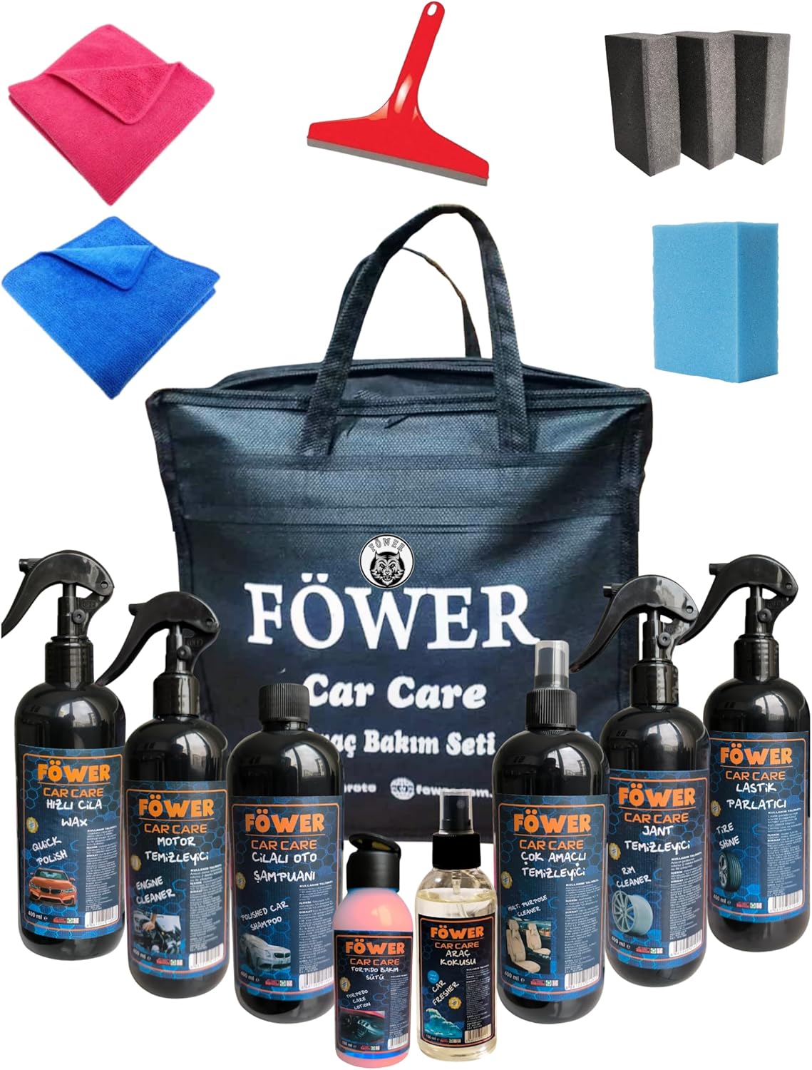 16s Auto Maintenance Kit Bag Full Car Wash Set Car Legend Cleaning Set Premium Quality