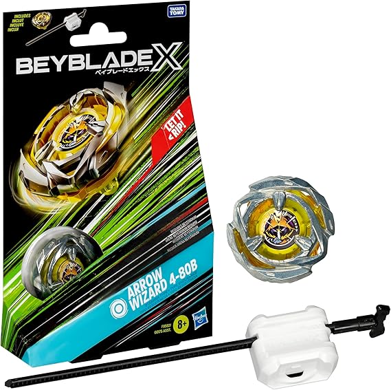 Beyblade X Starter Pack - F9582 - Spinning Top & Launcher Pack - Arrow Wizard 4-80B