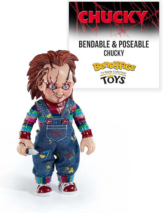 BendyFigs Noble Collection - Horror - Chucky Bendy Figure,Multicolor,6 inches
