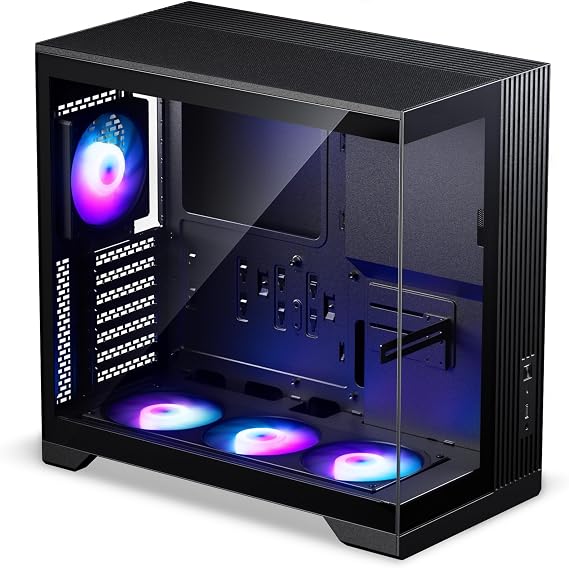 Phanteks XT V5 Panoramic Glass Compact ATX Gaming PC Case, 4X 120 ARGB PWM Fans, Black