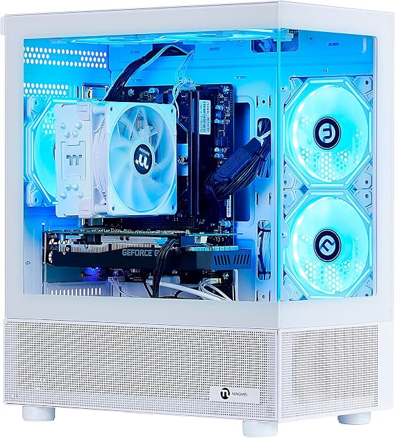 NINGMEI Prebuilt Gaming PC,AMD Ryzen 5 5500 GTX 1660 Super 6GB GDDR6 | 16GB DDR4 RAM 1TB Gen4 NVMe M.2 SSD,650W PSU WiFi Ready & Windows 11 Home Gaming Desktop Computer White