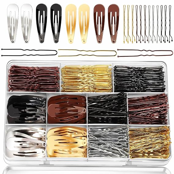 YGDZ Bobby Pins Set, Hair Pins, Hair Clips Kit, 2Inch Bobby Pins Brown Hair, Black, Blonde Hair, U Shaped Hair Pins for Buns, French Pins, Snap Hair Clips, Hair Barrettes, Hair Accessories for Women