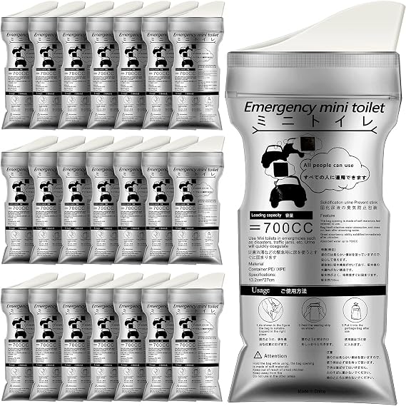 Amylove 100/150 Pcs Disposable Pee Bags Bulk 700cc Portable Urine Bags Men Women Emergency Toilet Traffic Jam Vomit Pouches for Camping Road Trip Driver Travel Outdoor Pregnant Patient