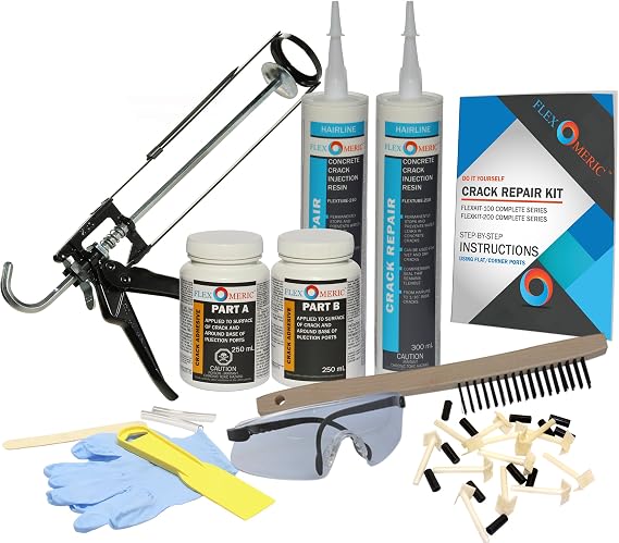 Complete Corner Crack Repair Kit - Hairline to 1/16" Wide Cracks (DIY FLEXKIT-201-COM)