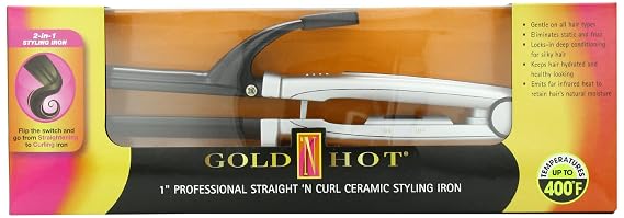 Belson 1" Ceramic Straight and Curl Iron, 20 Ounce