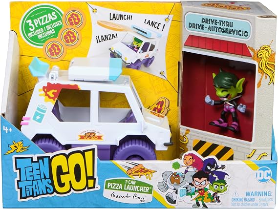 DC Comics Teen Titans Go! T-Car Pizza Launcher & Beast Boy Figure Set