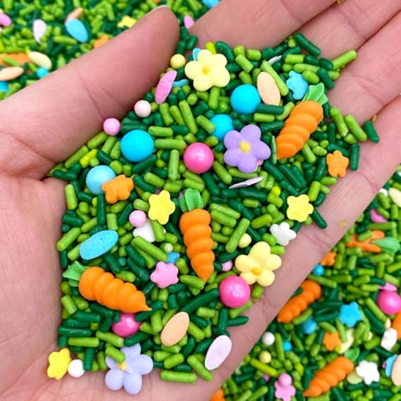 Hoppy Easter Sprinkle Mix by Simply Sucre | Easter | Edible Sprinkles | 4 oz. 8oz. 16 oz. 24 oz. | Bulk | (8 oz jar)