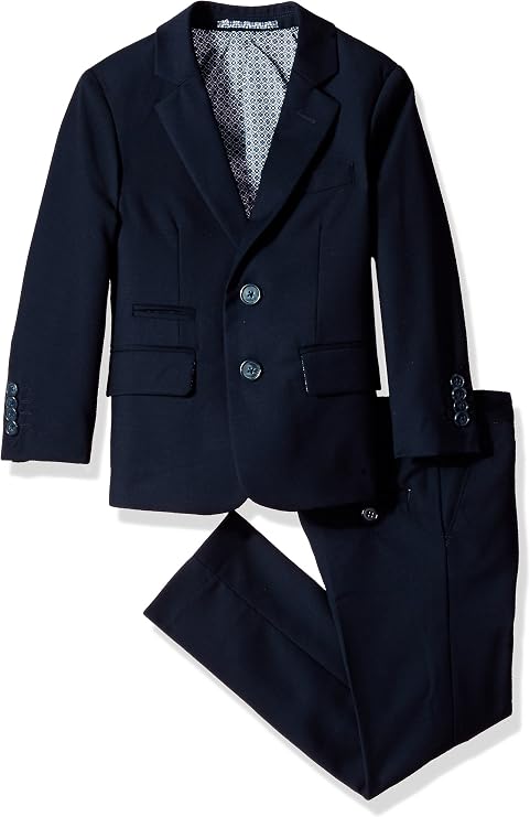 Isaac Mizrahi Textured 2pc Slim Fit Solid Suit Suit