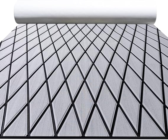 FOCEAN Boat Flooring, EVA Foam Boat Decking, Sea Deck Marine Flooring Marine Mat Diamond Pattern Boat Carpet for Motorboat RV Yacht Kayak Surfboard