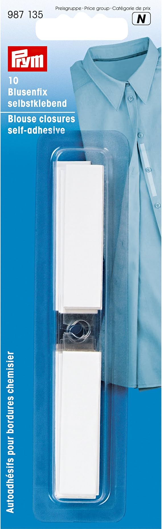 Prym Self-Adhesive Blouse Closures 3.7 x 5.7 x 0.24 cm