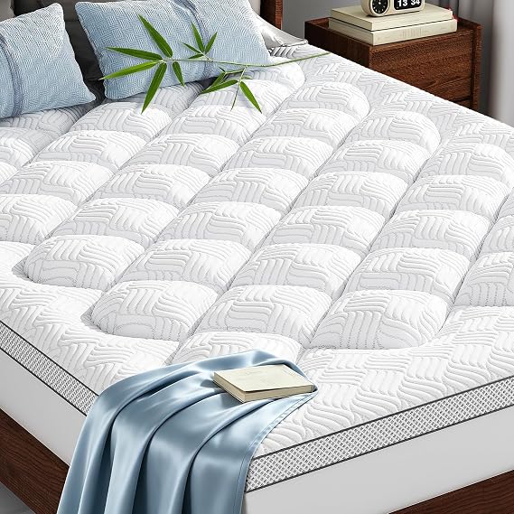 King Mattress Topper, Viscose Derived from Bamboo, Pillow Top
