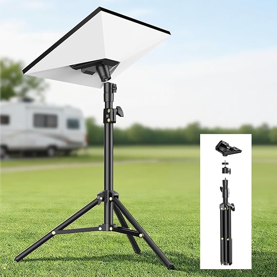 Starlink Mini Tripod Mount with Adapter - Height Adjustable & 360 Tilt, Compatible with Starlink Mini Terminal, Portable Sturdy Stand for RV Camping & Outdoor Use