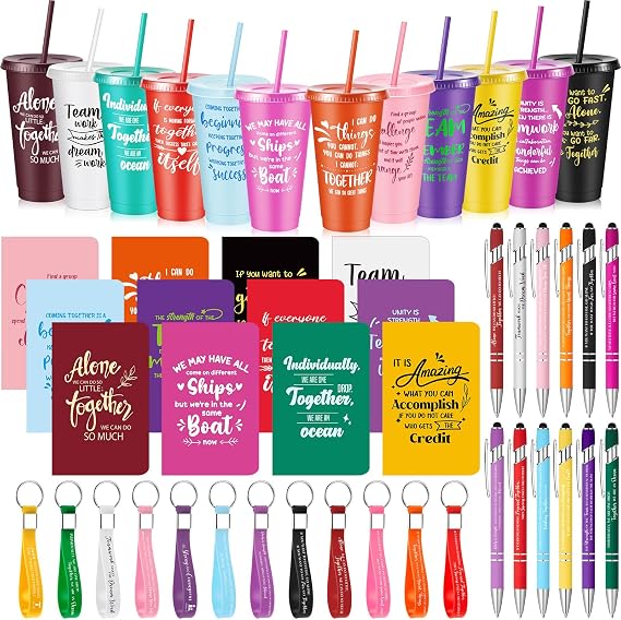 Hollowfly 12 Sets/48 Pcs Appreciation Gifts Set for Employee,Colorful