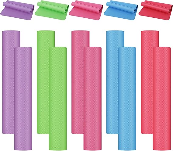 LEIFIDE 10 Pack Yoga Mats Bulk 68'' x 24'' x 4mm Thick Yoga Mats Multicolor