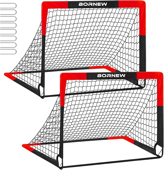 2 Pack Soccer Goal - Backyard & Indoor 7X5 / 6X4 / 4X3 ft Kids Soccer Goals