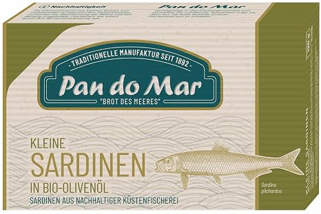 Small Sardines in Organic Olive Oil 6 x 120 g