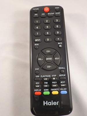 HAIER OEM HTR-D09 Remote Control PN: TV-5620-129