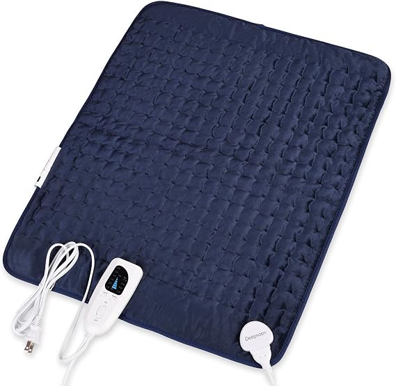 Heating Pad,Electric Heating Pads,Heating Pad for Back,Blueblack,24x20 Inch